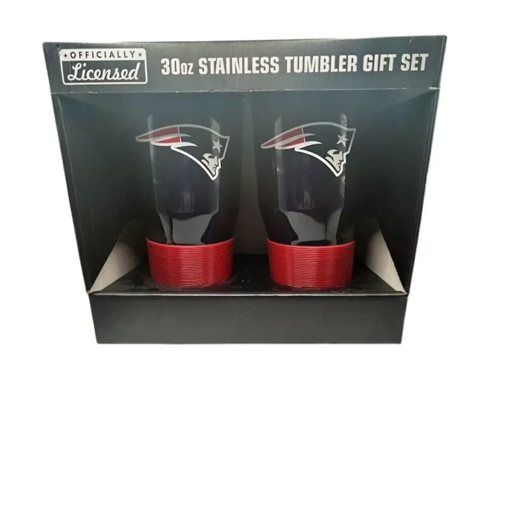 Patriots 30oz New England Patriots Stainless Tumbler Gift Set NFL